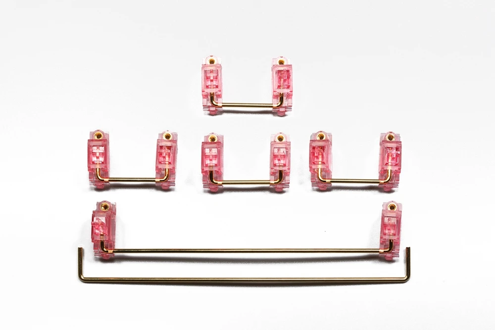 Pink GH60 BT Plus x1 Everglide розовый прозрачный позолоченный Pcb винт в стабилизатор для пользовательской механической клавиатуры gh60 xd64 xd84 6.25x 2x 7x xd87 - Цвет: Pink GH60 BT Plus x1