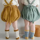 MILANCEL 2021 детские летние комбинезоны Toddelr шаровары для девочки младенец для маленьких мальчиков Одежда для девочек короткое рюшами для маленьких девочек шорты для младенцев