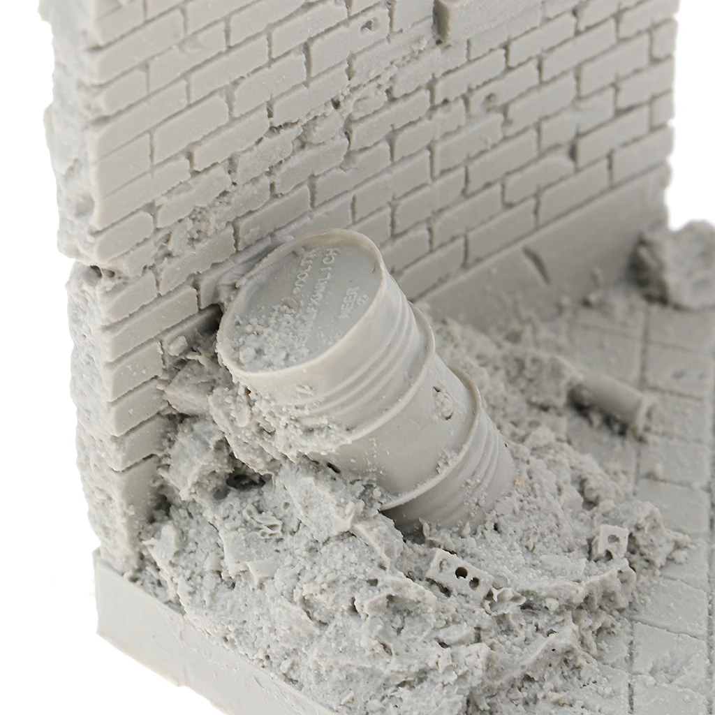 

Collectible Unpainted 1/35 Battlefiled Base Ruin Wall Model Sculpture DIY #3