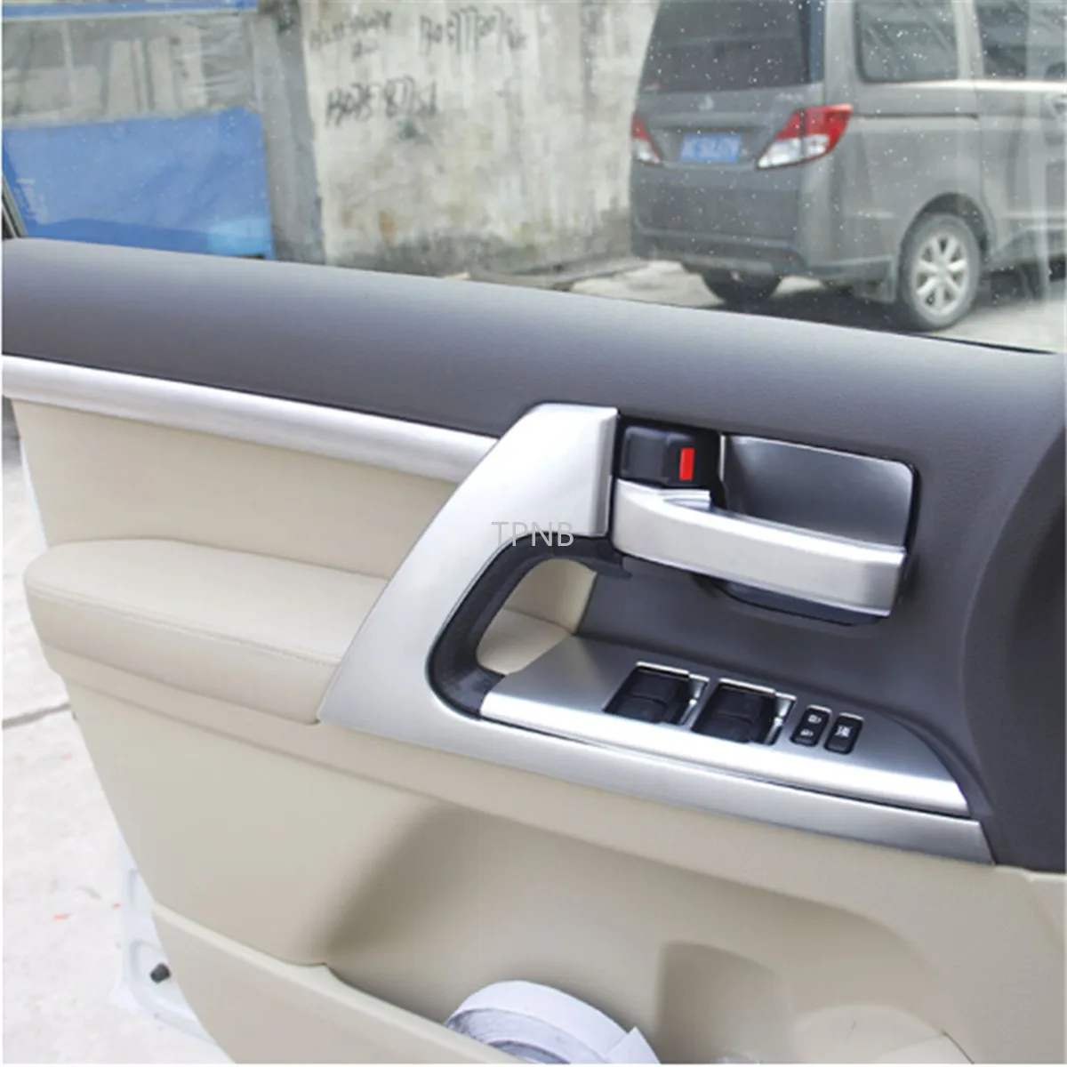 Фото Для Toyota Land Cruiser 200 LC200, Fj200, 2008, 2009, 2010, 2011, 2012, 2013, 2014, 2016, 2015, 2017, стеклянный подлокотник, переключатель, накладка №2