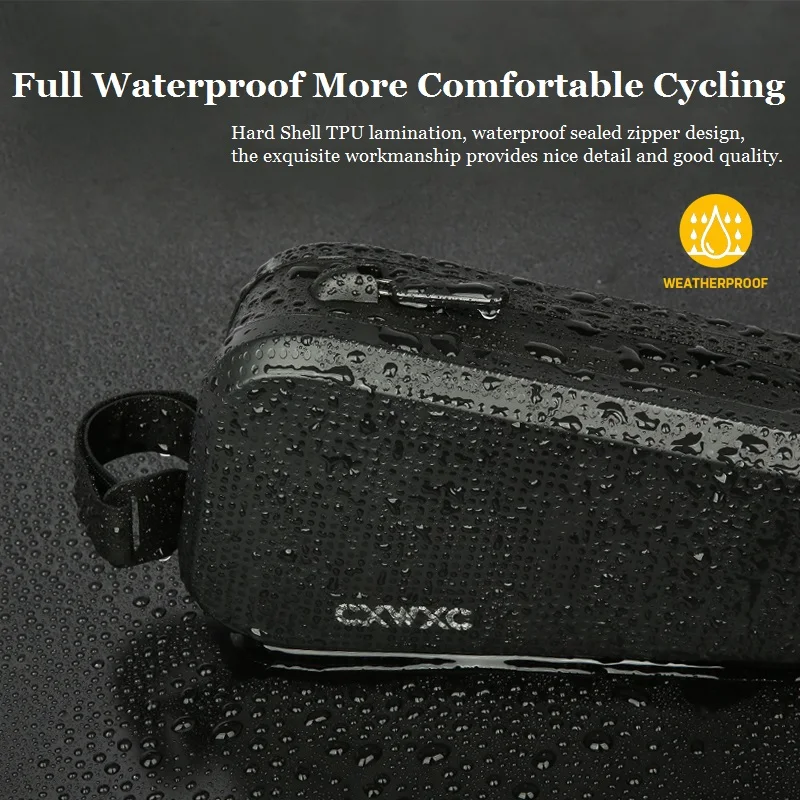 cxwxc waterproof bicycle bag mtb road commute bike accessories top tube front frame cycling bag stem pouch mobile phone bag free global shipping
