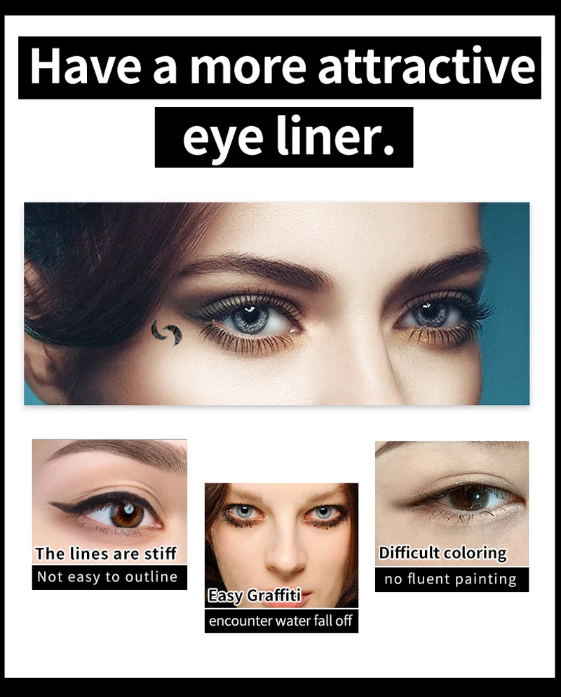 

Charming 4 Colors Eyeliner Seal Pen Set Quick-drying Lasting Waterproof Non-Smudge Liquid Eyeliner Pencil Maquiagem TSLM2