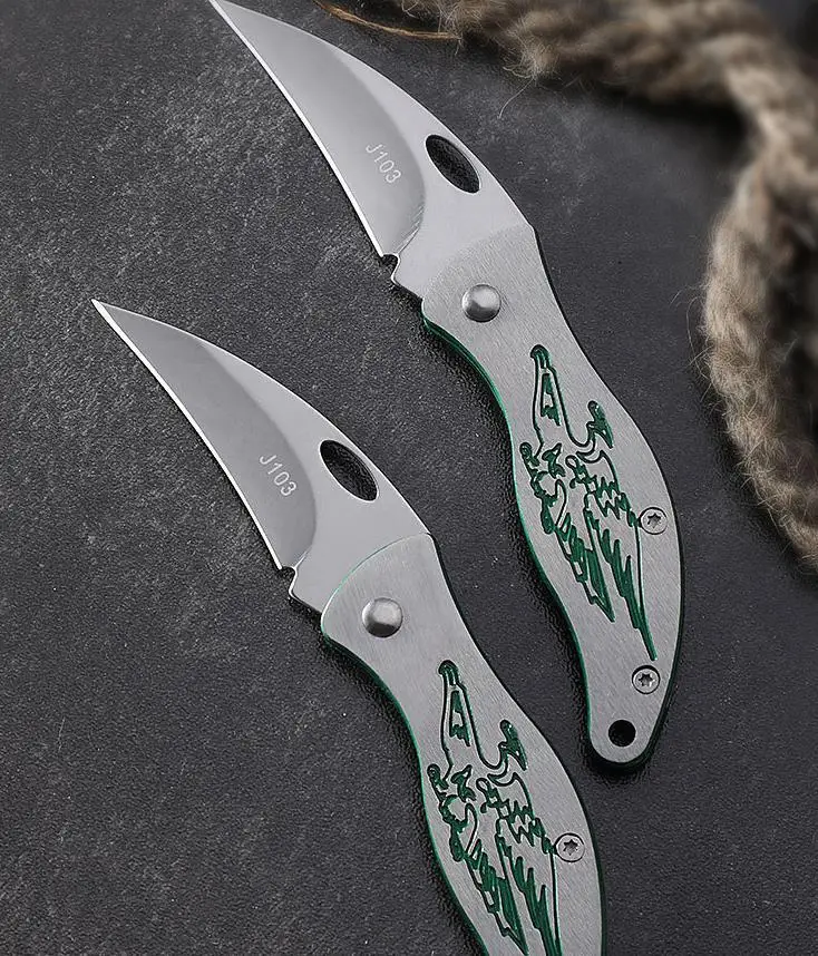 

2021 HW239 Folding Knife Stainless Steel Outdoor Camping Claw Knives Travel Portable Scimitar Survival Tool Protection Equipment