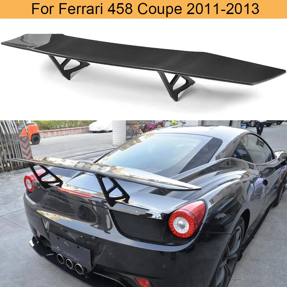 

Carbon Fiber Car Rear Trunk Spoiler for Ferrari 458 Spider Base Convertible 2 Door 2011-2013 Rear Trunk Boot Lip Wing Spoiler