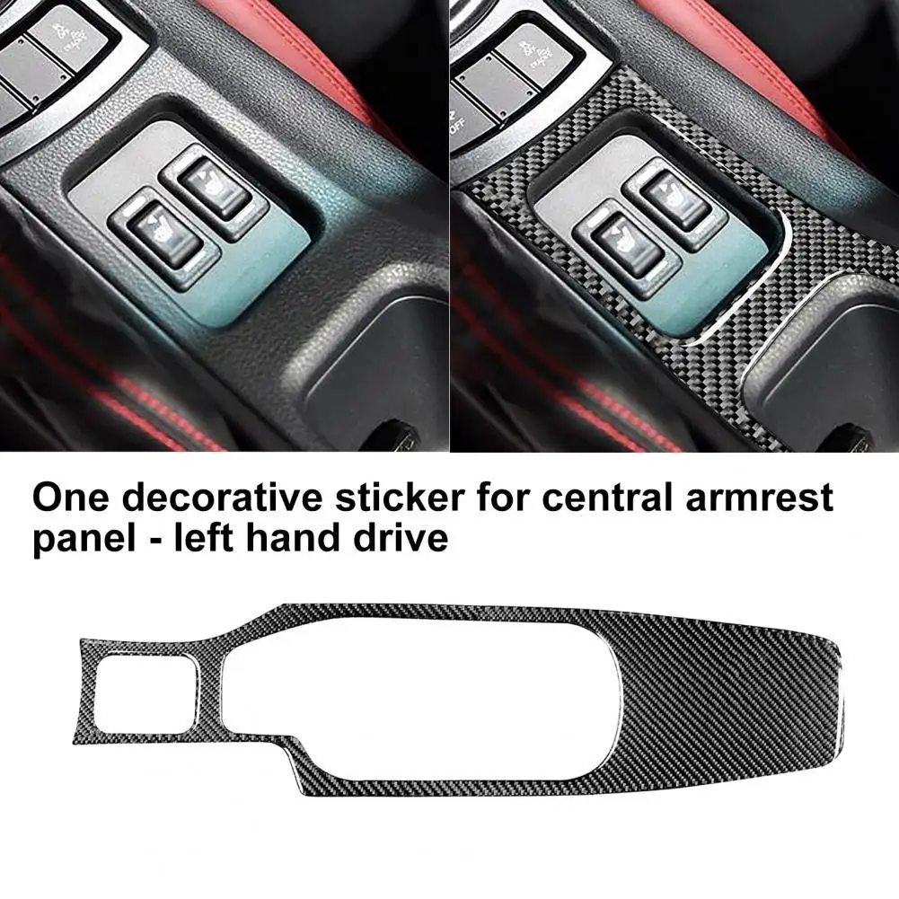 

Carbon Fiber Center Console Armrest Panel Sticker Cover Trim for Subaru BRZ 17-19 Left Drive