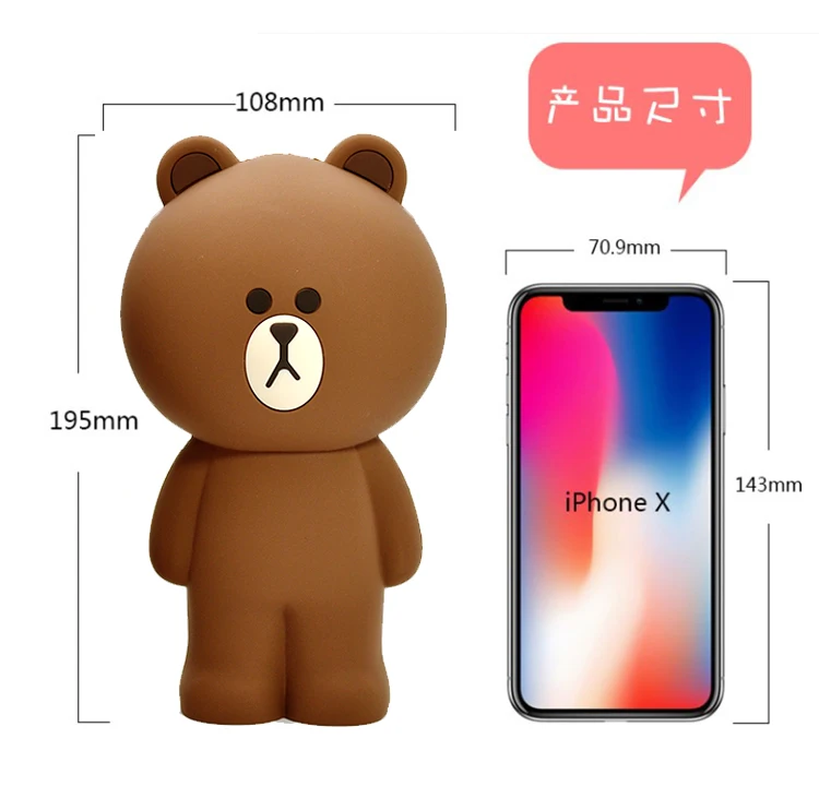 Силиконовые Большие Kawaii пеналы для карандашей многофункциональная косметичка канцелярские ручки сумки для хранения пенал школьные принадлежности для студентов - Цвет: BROWN BEAR
