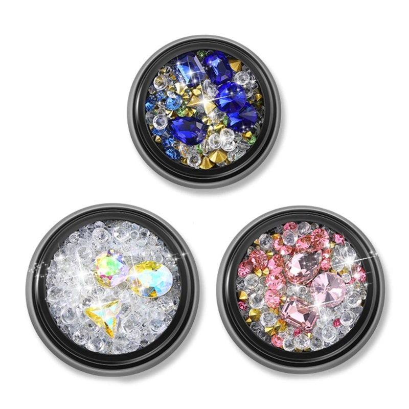 

6 Pcs Micro-drilled Smashed Small Broken Diamond Crystal Rhinestone Nail Decor