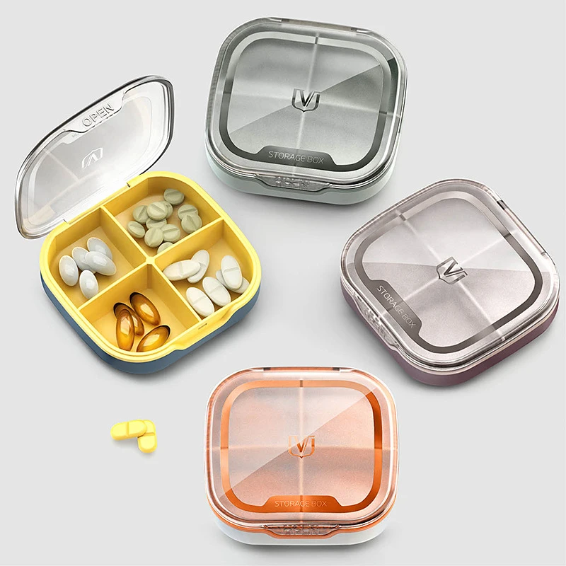 

4/6 Grid Pill Box Medicine Storage Travel Waterproof Square Case for Tablets Vitamin Container Plastic Box Drug Storage Boxes