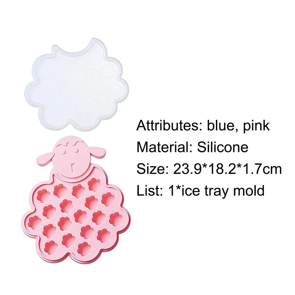 

Cartoon Animal Shape Ice Mold Non-stick Low Temperature Resistance Silicone Kitchen Elastic Ice Cube Making Mould for Kids