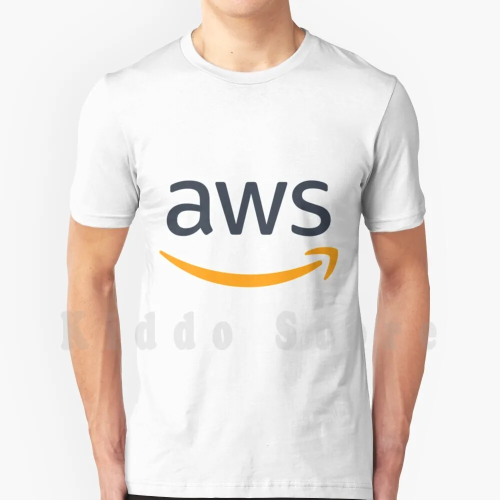 Camiseta de algodón con Logo de Aws para hombre, Camiseta con estampado artesanal, servicio Web, Apis Cloud, Nerd, Geek, comercio electrónico, Hacker Tech