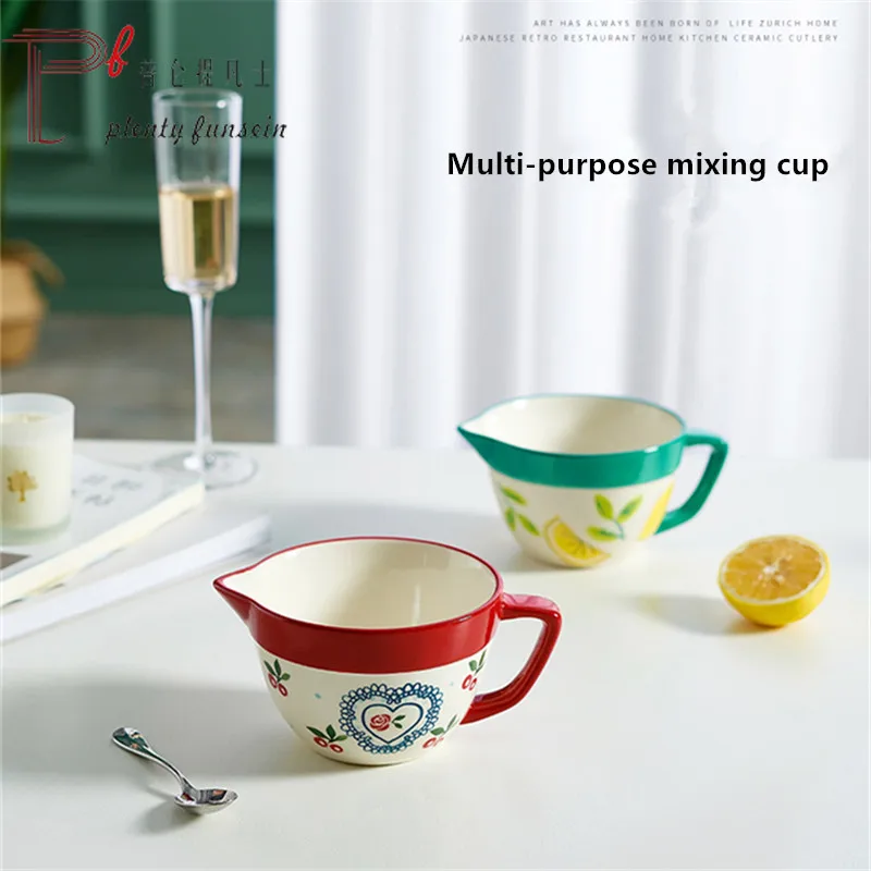

Смешивания сока бьется яиц чаши для перемешивания с дренажным чашка «маомао» с керамическими рукоятками бытовой жидкое тесто для выпечки о...