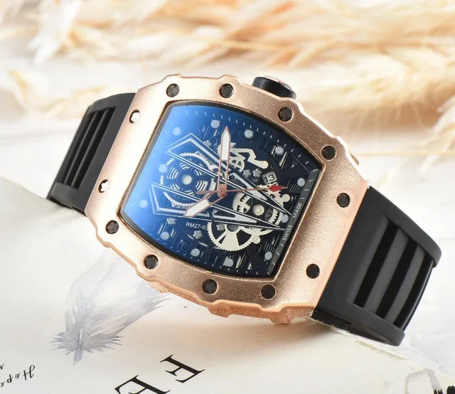 Новые RM высококачественные мужские часы эксклюзивные силиконовые с головой