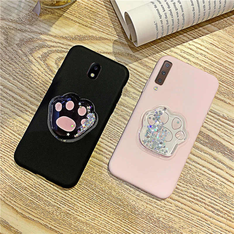 Case for Samsung Galaxy S6 S7 Edge S8 S9 Plus S10 5G S10e Note 8 9 10 Pro Squishy Flower TPU Cover Lovely Dynamic Quicksand |