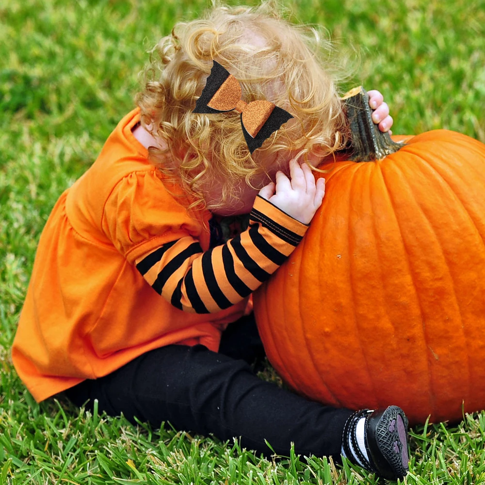 

Sequins Black Wings Hair Accessories Set Girls Kids Cartoon Cute Pumpkin Hair Clips Barrettes Headdress Hairpin