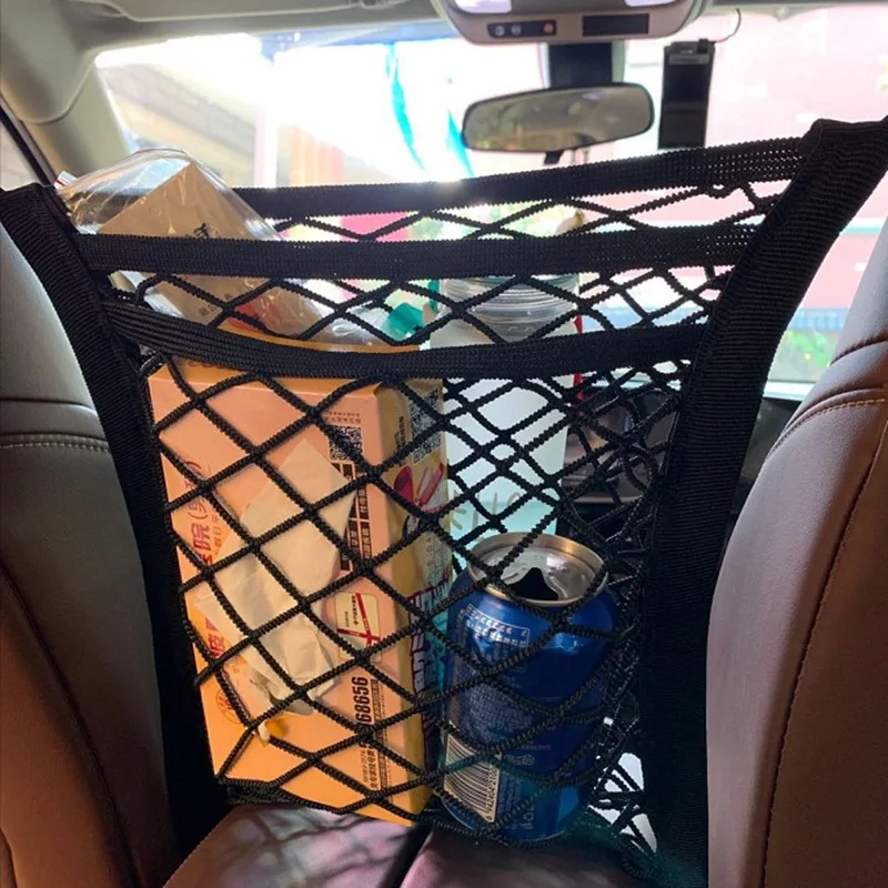 

Car Universal Organizer Trunk Net Nylon Mesh Bag Storage Net Phone Bottle Holder Car Seat Back Seat Organizer Car Accessories