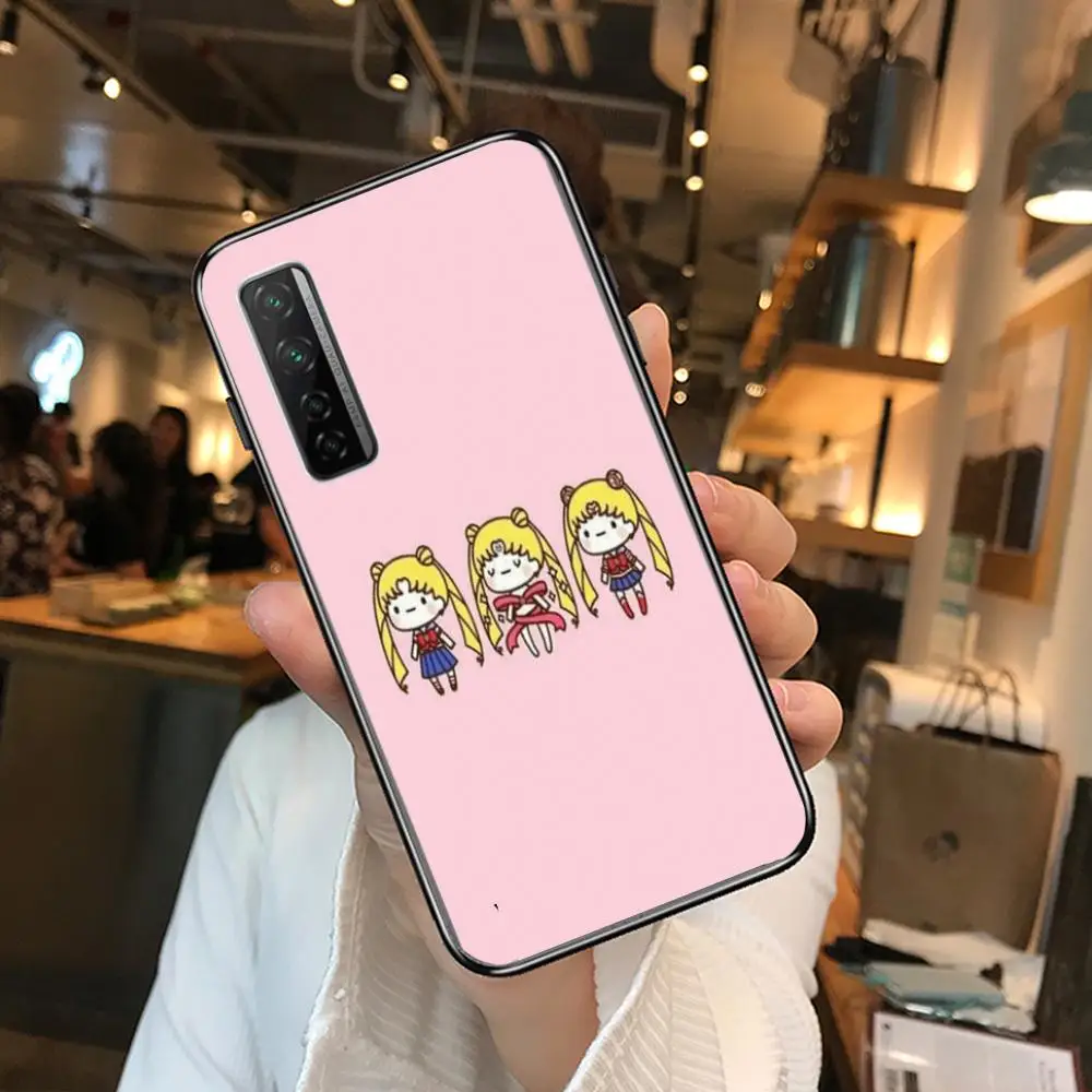

Girl Warrior Anime Phone Case For Huawei mate 40 30 10 20 40 8 9 Lite Z Pro Black Etui 3D Coque Painting Hoesjes 5g black