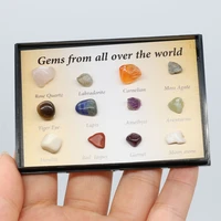 natural stone gem mini ore specimen rock crystal agate ornament collectibles childrens science teaching enriching gift with box