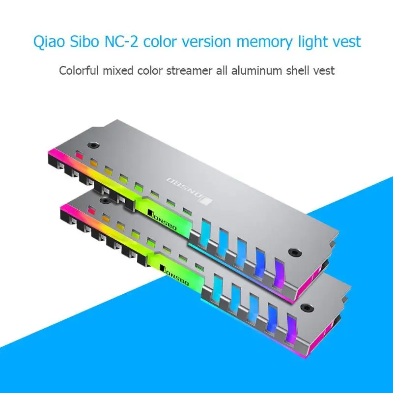 Jonsbo 2 шт RGB охлаждающий жилет памяти 256 цвет авто изменение рабочего стола NC-2 радиатор охлаждающий жилет теплоотвод ОЗУ