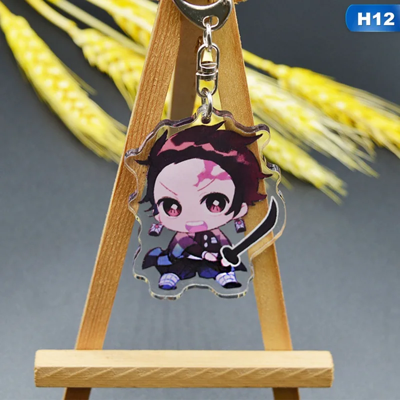 KEY5012H12 Аниме демон убийца: Kimetsu no Yaiba акриловый брелок для ключей Косплей Аниме Подарки - Цвет: KEY5012H12