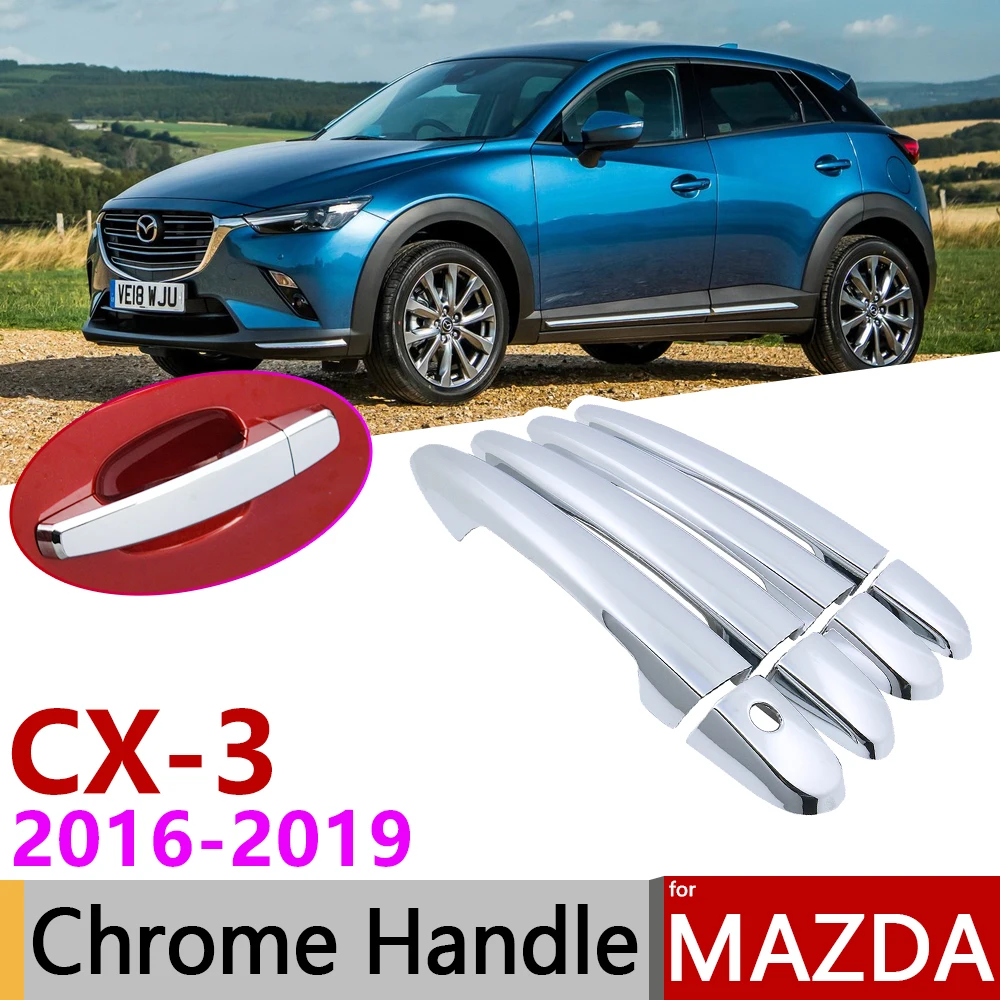 Роскошная хромированная накладка на дверную ручку для Mazda CX 3 CX3 2016 ~ 2019 аксессуары