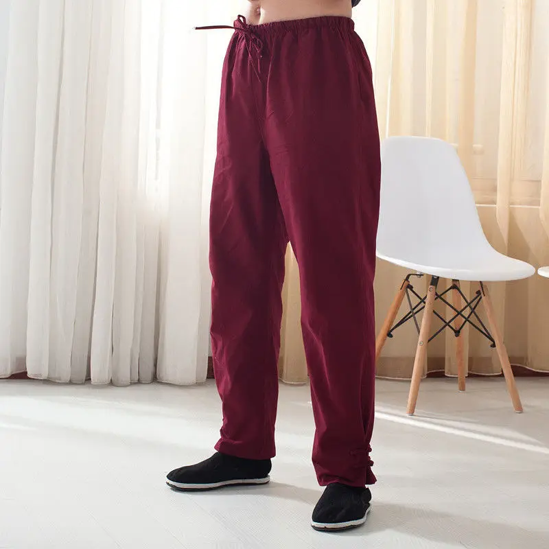 С круглым вырезом под горловину открытое детское Тай Чи Брюки для девочек Wu брюки