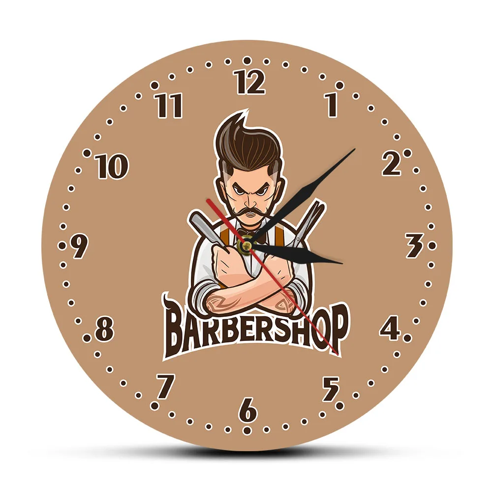 Мультяшный персонаж парикмахерский магазин настенные часы для волос Красота