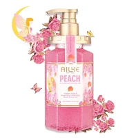 ailke peach shower gel women body wash care best moisturizing exfoliating brightening scrub fragrant shampoo bath foam female