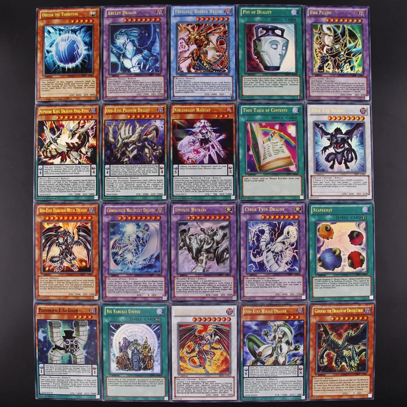 100 шт. японское аниме Yu Gi Oh Card различных английских карт солдат крылья дракона