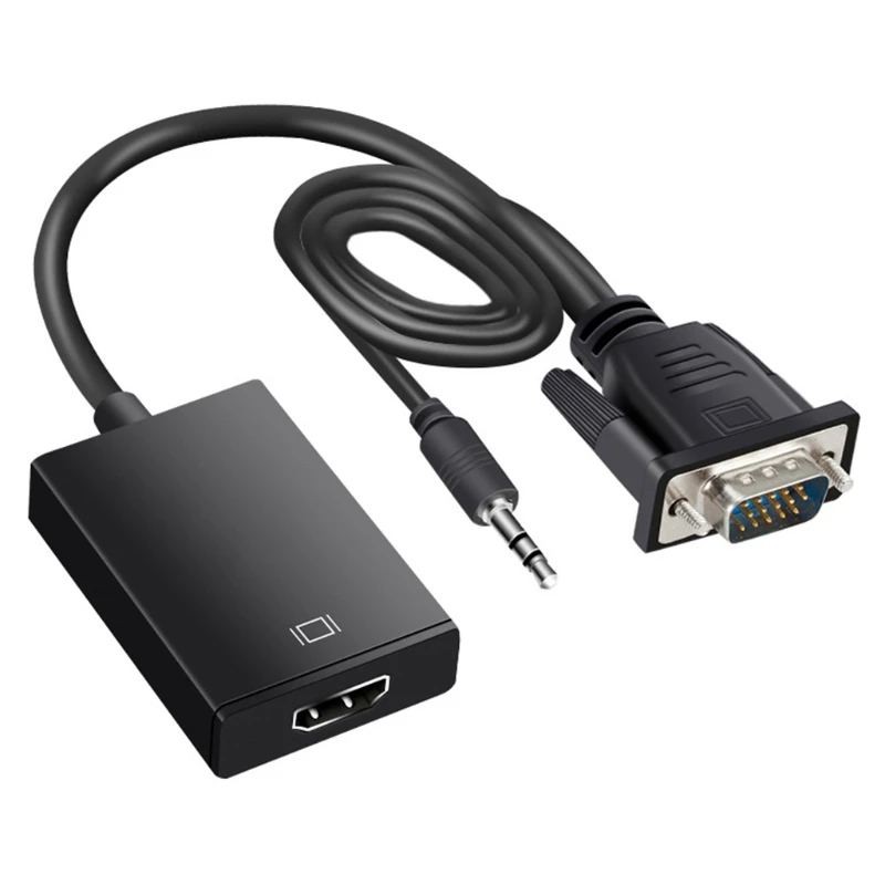 

H054 VGA to HDMI-compatible Converter Adapter Cable 1080P VGA Splitter Switcher for PC laptop to Projector