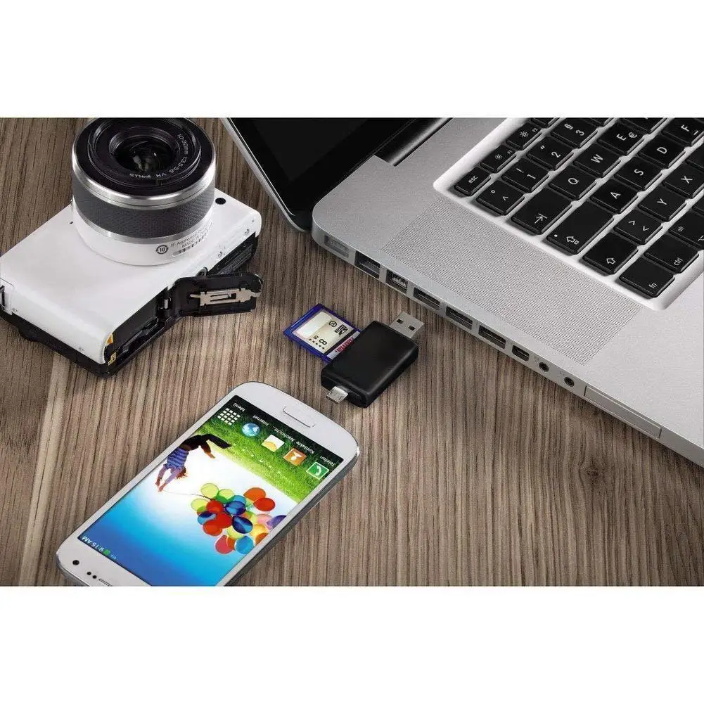 

4 in 1 USB OTG Card Reader Drive High-speed USB2.0 Header Computer For Android OTG TF/SD Extension Writer Card Universal O8A5