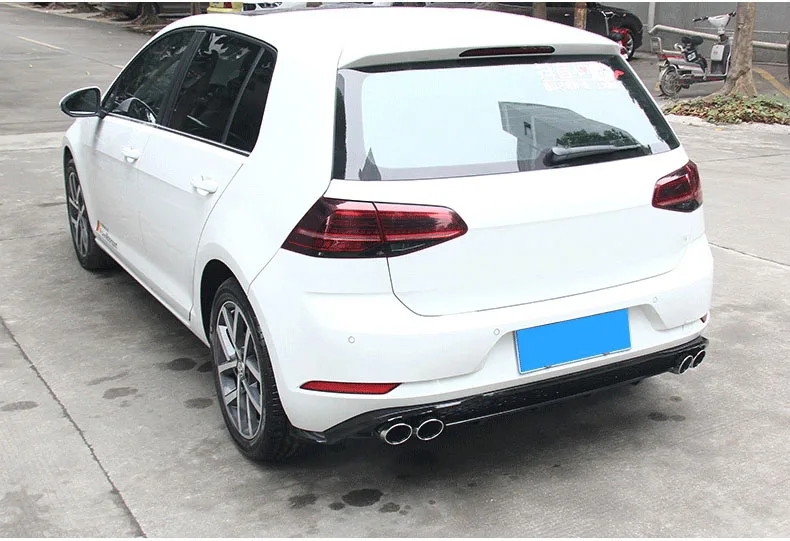 Rear Lip Diffuser Spoiler for VW Volkswagen Golf 7 7.5 MK7.5 Standard And GTI 2017 2018 2019 PP Plastic Black | Автомобили и