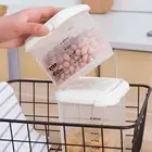 Пластиковая коробка для хранения пищевых продуктов, прозрачный контейнер для злаков, небьющаяся кухонная стандартная Штабелируемая банка для сухофруктов и чая