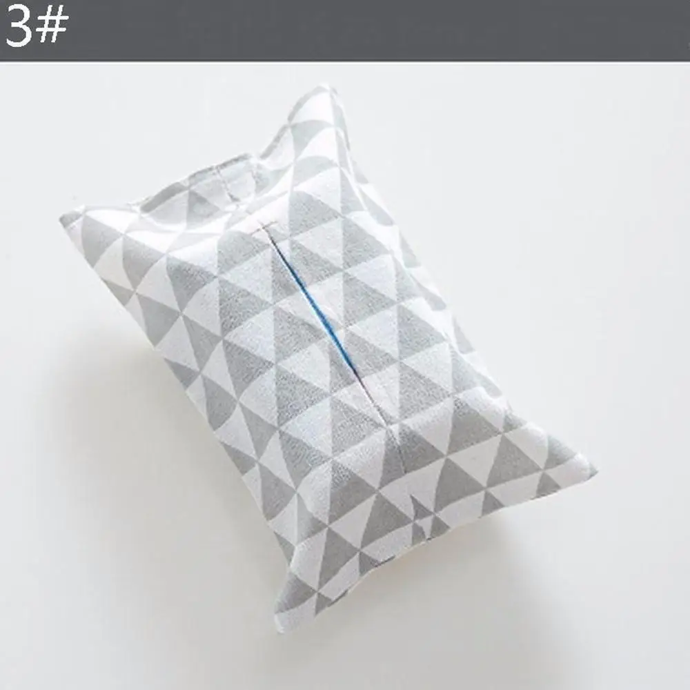 grey white 1 шт. тканевая коробка для салфеток узор геометрический элемент полотенце салфетка сумка для хранения бумажный держатель чехол для салфеток Настольный Декор - Цвет: grey white