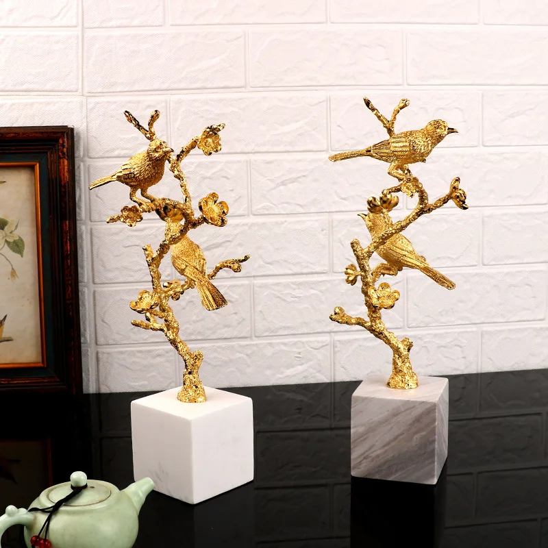 Новые китайские птицы дома мраморные украшения гостиной кабинет винный шкаф