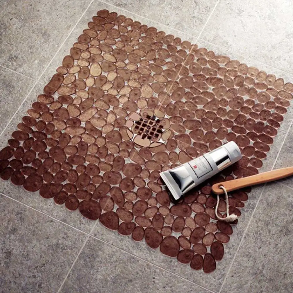 54 см ПВХ твердый быстросливный коврик для душа Противоскользящий ванной ковёр