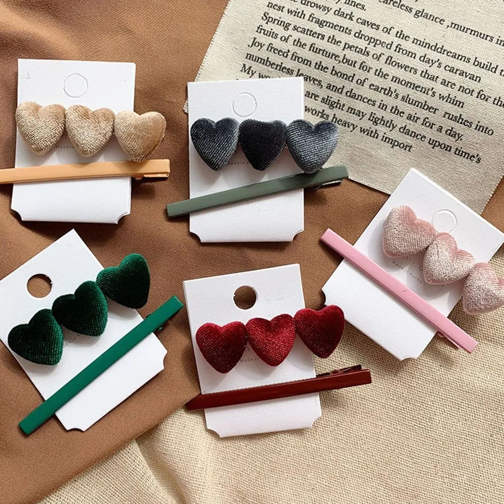 Новая мода 1 комплект винтажный бархатный милый набор шпильки Корейская заколка