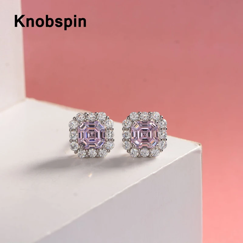 

Knobspin 100% 925 стерлингового серебра 2021 Новая мода в винтажном стиле; Ботинки на высоком квадратном углеродного бриллианта для любимых женщин, в...