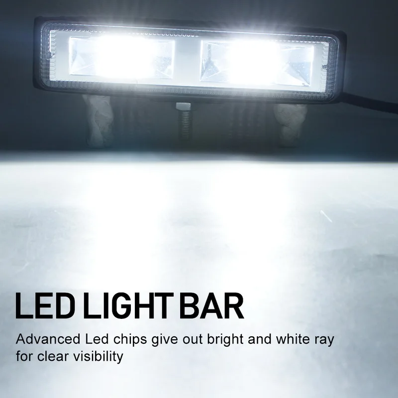 

Safego 48W Led Work Light Bar Spot Beam For Driving Offroad Boat Car Tractor Truck 4x4 SUV ATV 12V 24V Off-Road White 6500K
