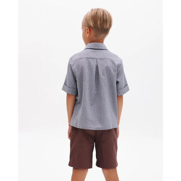 Рубашка для мальчика MINAKU: Cotton collection цвет серый | Детская одежда и обувь