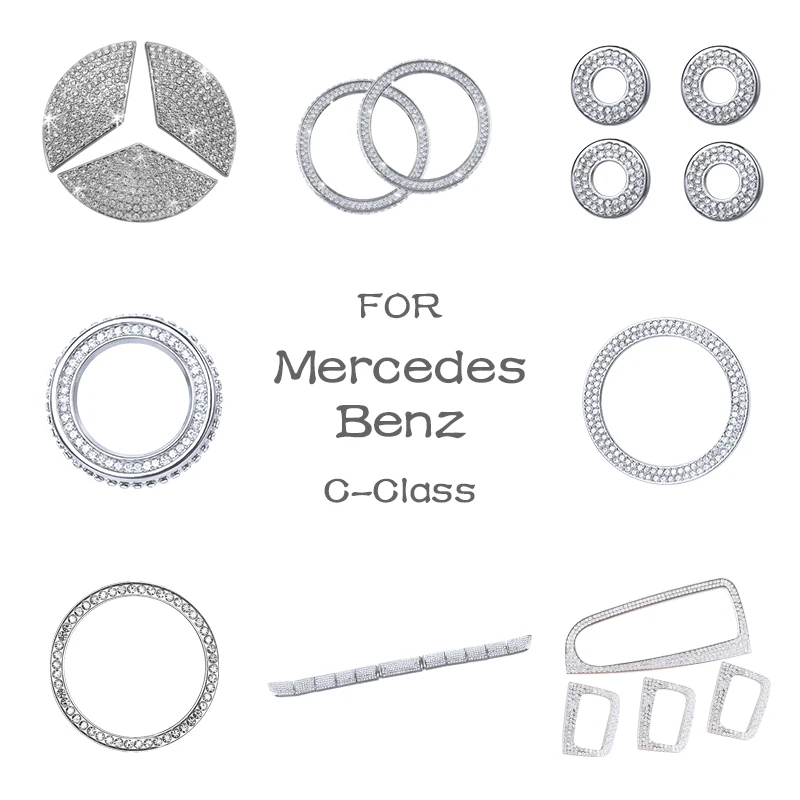 Для Mercedes Benz Аксессуары C Класс W204 W205 AMG Bling Наклейка Детали интерьера Украшения