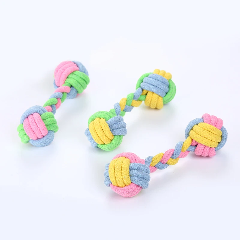 17 см кошка собака игрушка для кусания Макарон из хлопкового каната боковых зубов