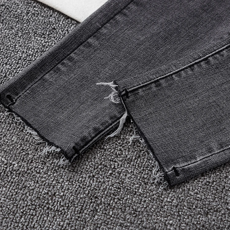 

Make new jeans female spring high waist cultivate one's morality show high joker tight pencil nine minutes of pants