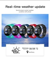 new d18 smart watch blood pressure heart rate monitor 1 44 inch touch screen smartwatch sport tracker pedometer usb charging