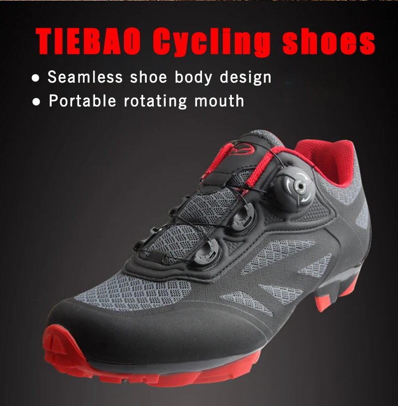 Tiebao Sapatilha Ciclismo Mtb Cycling Shoes Men Breathable Racing Mountain Bike Self-locking Professional Bicycle Sport Sneaker | Спорт и