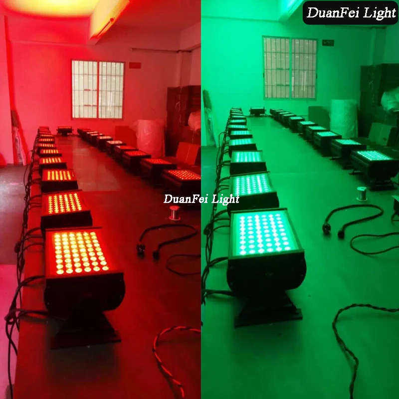 12 Лот ip65 напольная светодиодная шайба rgb 3в1 цветная мойка городской свет 54x3 Вт dmx