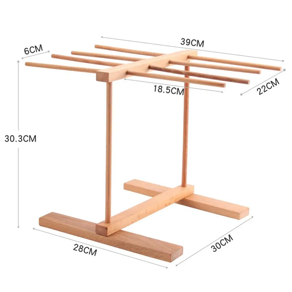 

Household Spaghetti Holder Noodle Pressing Machine Accessories Folding Retractable Beech Wood Pasta Drying Rack Noodle Rack