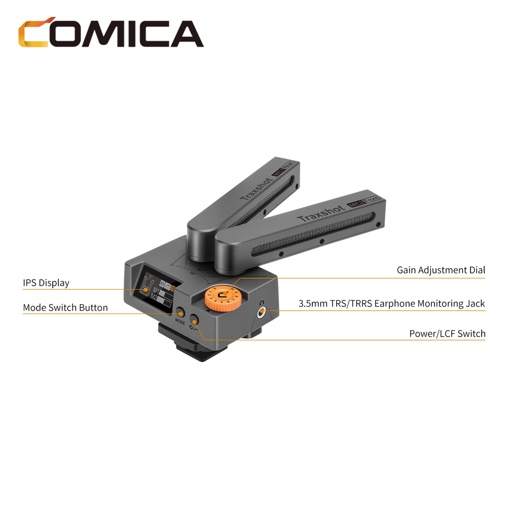 Comica Traxshot Super Cardioid Transformable Shotgun Microphone for iPhone Android Smartphone Canon Nikon Sony DSLR Camera | Электроника