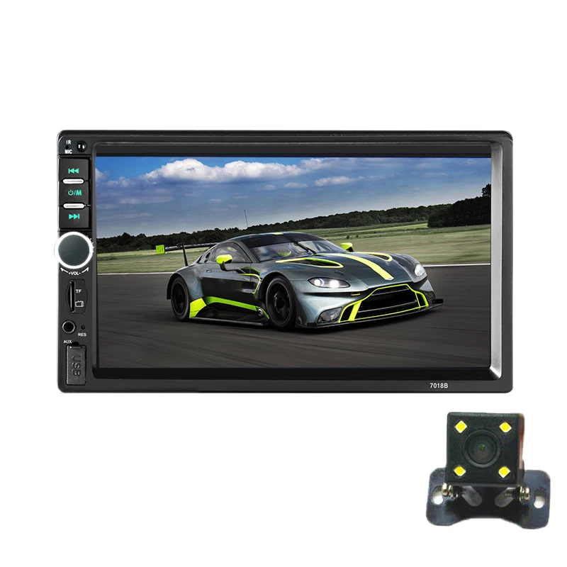 

2 Din Car MP5 Player Bluetooth 7 Inch LCD Press Sn Multimedia Car Radio Support Rear View Camera 7018B