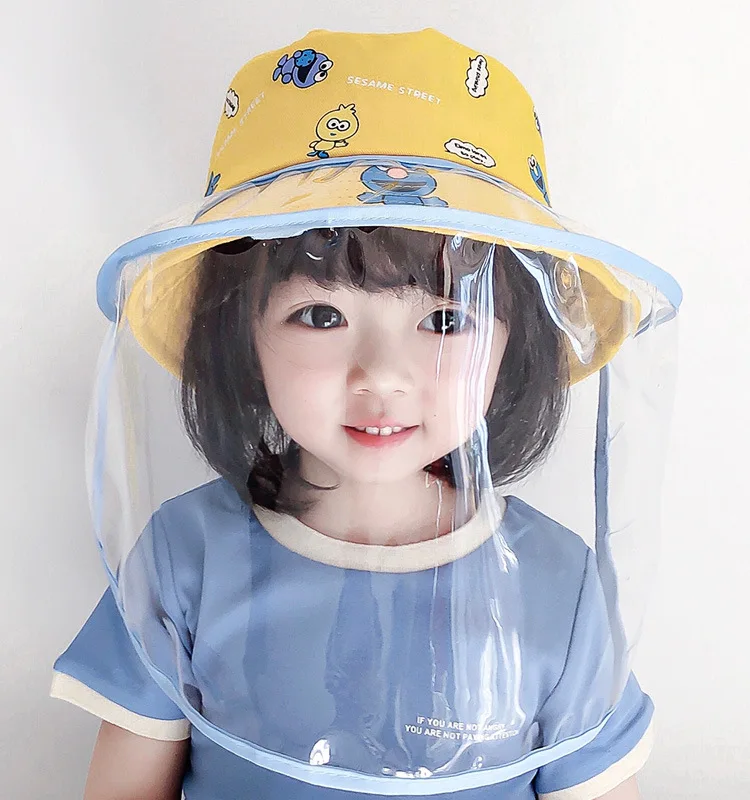 2020 Baby Boy Girl Super Cute Anti-Foam Hat Set Baby Basin Hat Face Mask Fisherman Hats