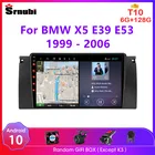 Автомагнитола 2 Din на Android 10 для BMW X5 E39 E53 1999 2000 2001 2002 2003-2006, мультимедийный видеопроигрыватель, навигация GPS, DVD